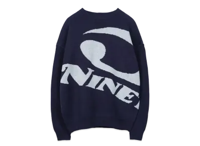9090 Heisei Big Logo Knit "Navy"