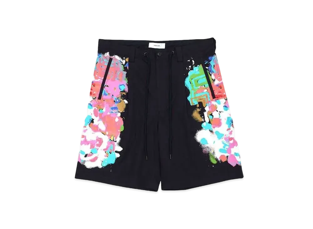 FACETASM SPRAYPAINT SHORTS "NAVY"