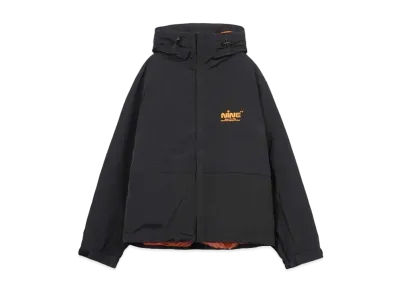 9090 Space Logo Hooded Down Jacket "Black"