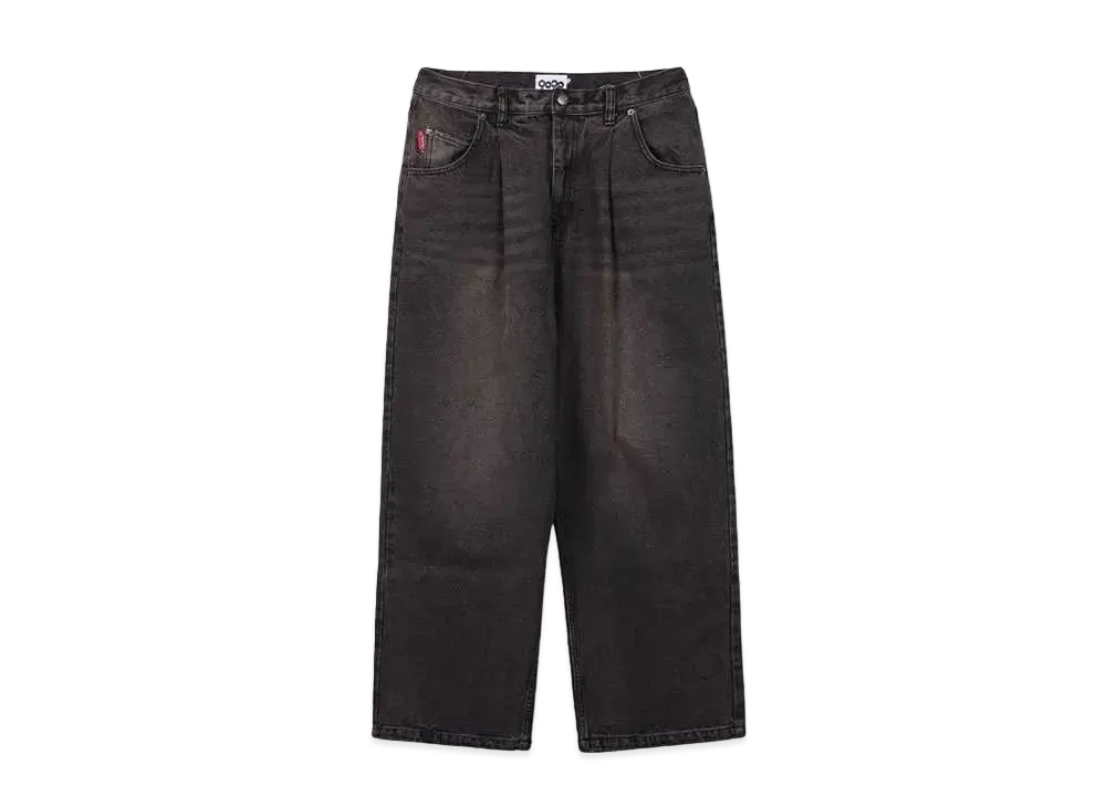 9090 King Logo Vintage Like Denim "Dark Brown"