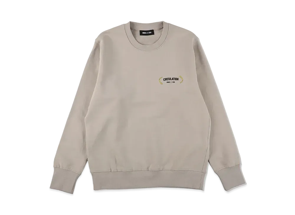 WIND AND SEA Circulation Organic Cotton Crew Neck "Oyster Gray"
