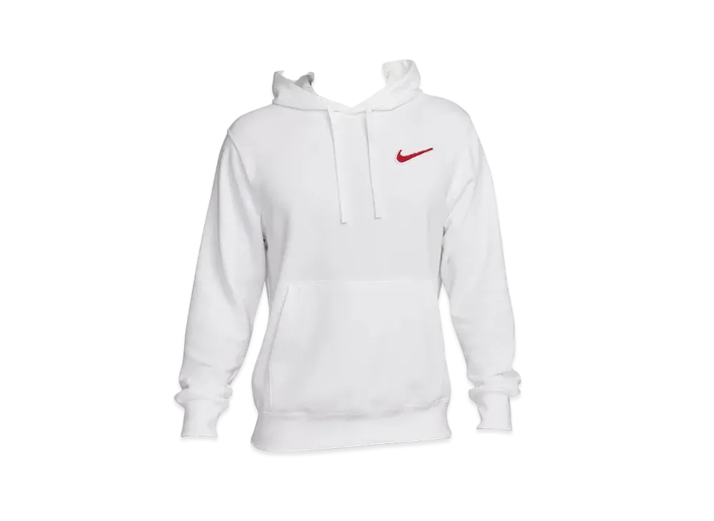 Nike Sports Wear Valentine's Day Pull Over French Terry Hoodie "White/University Red"