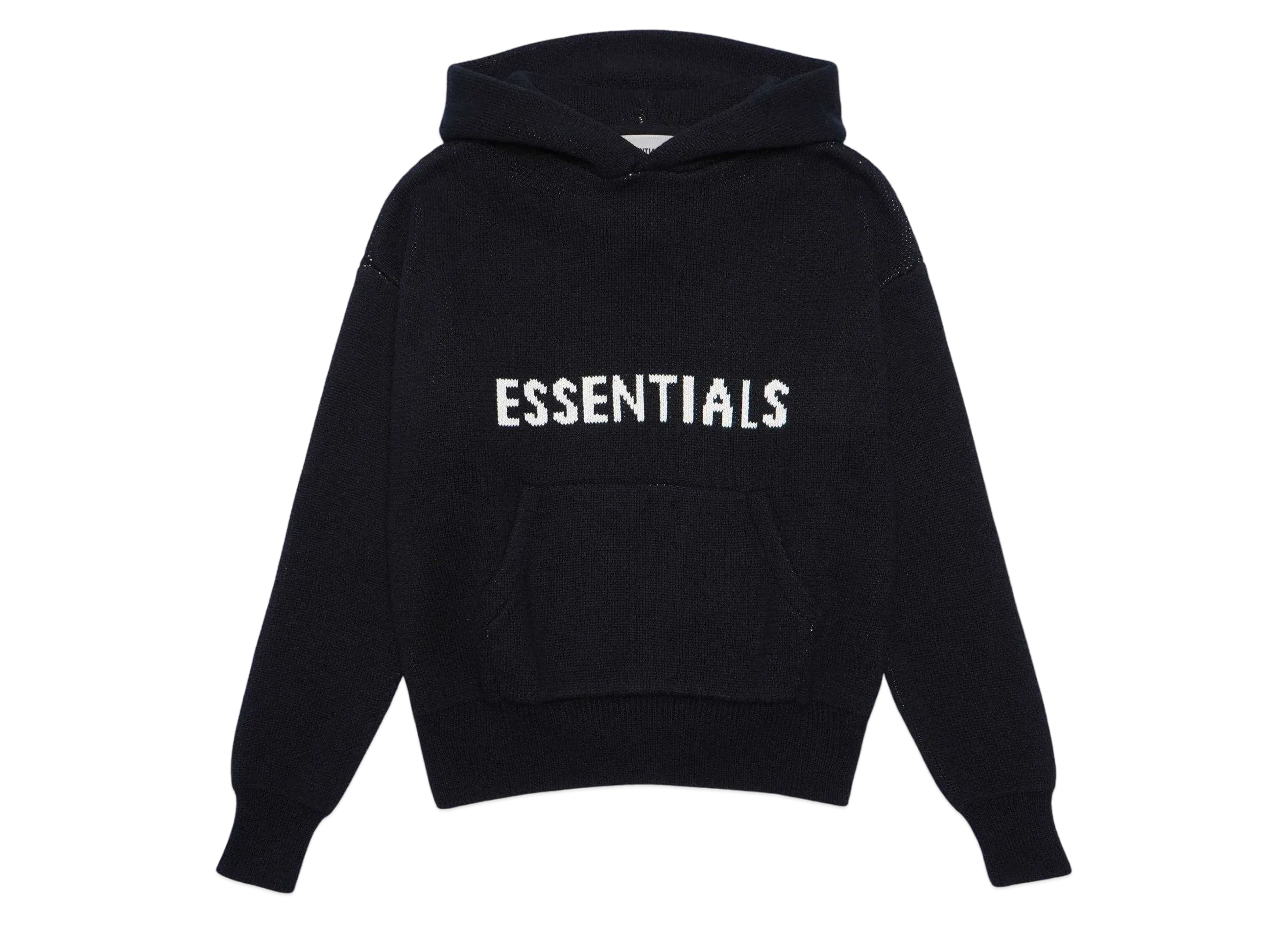 FEAR OF GOD ESSENTIALS Knit Hoodie "Black"