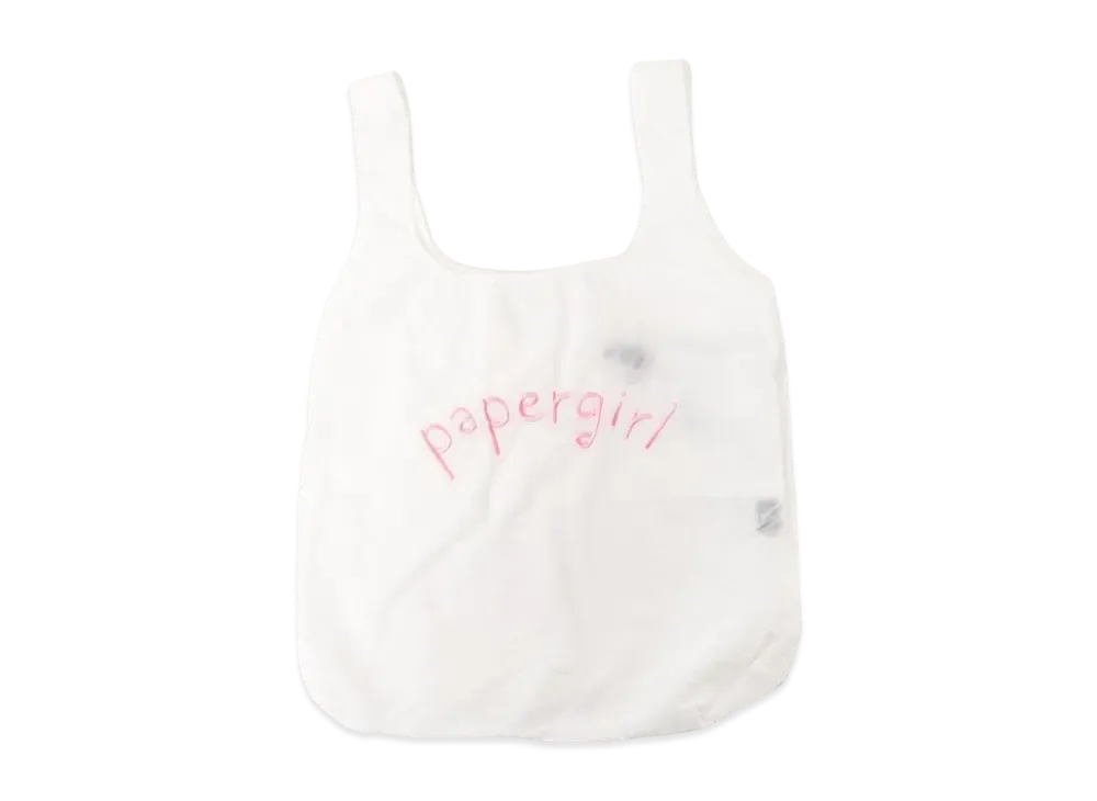 papergirl x BEAMS Packable Tote Bag "White"