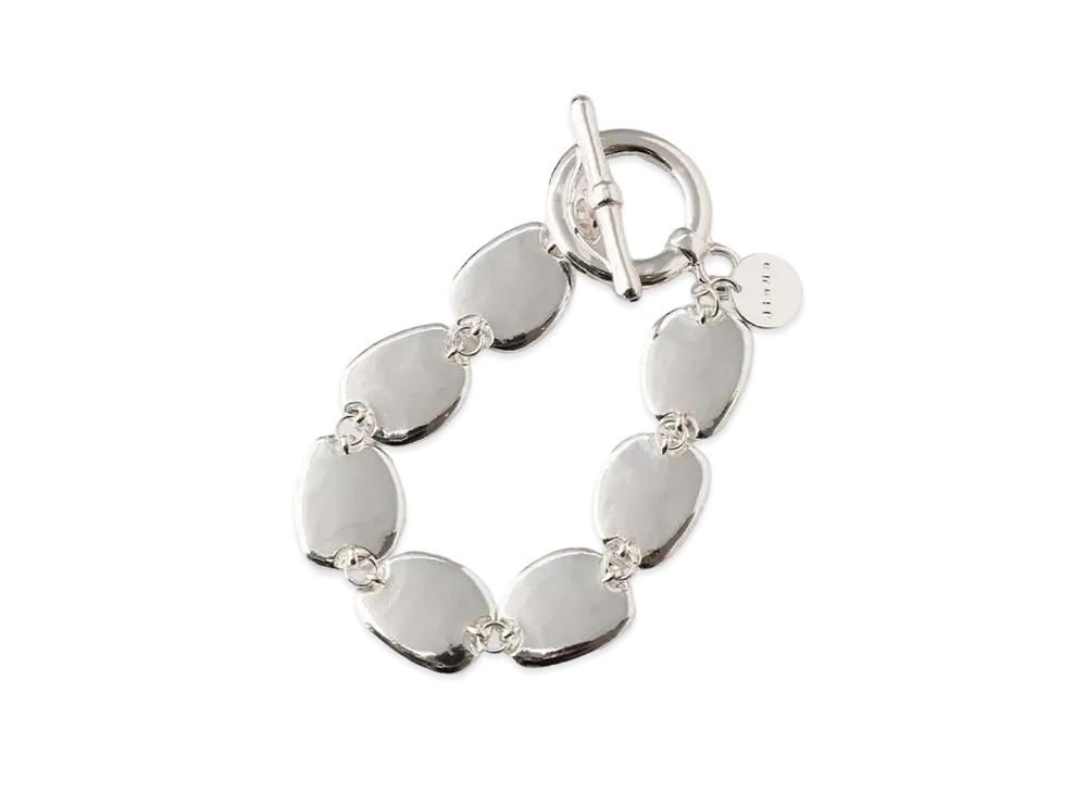 JieDa WIDE METAL BANGLE "SILVER"