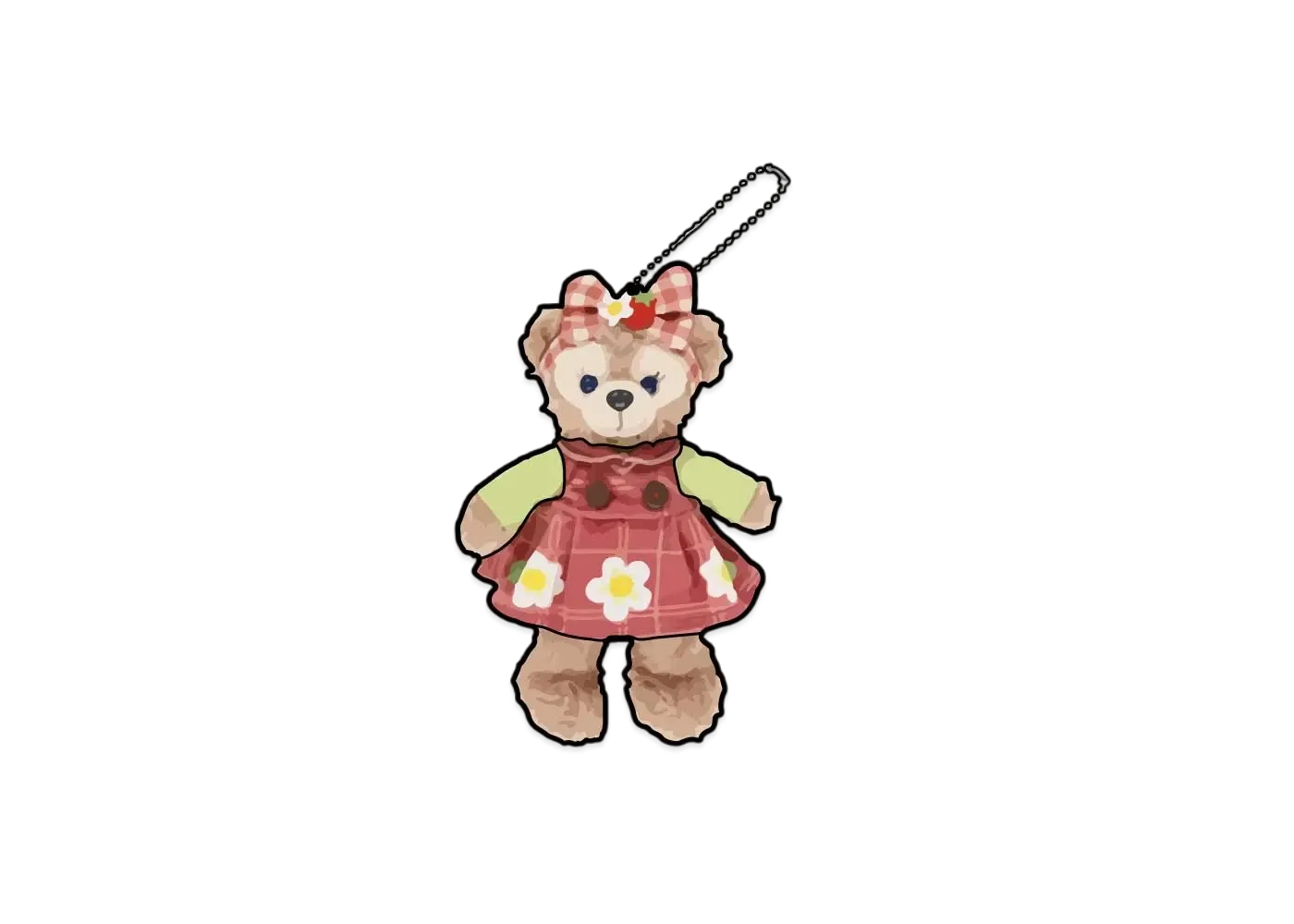 Disney Heartfelt Strawberry Gift Stuffed Animal Badge Shelliemay "Multi"