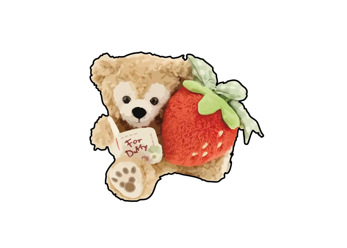 Disney Heartfelt Strawberry Gift Stuffed Toy Duffy "Multi"