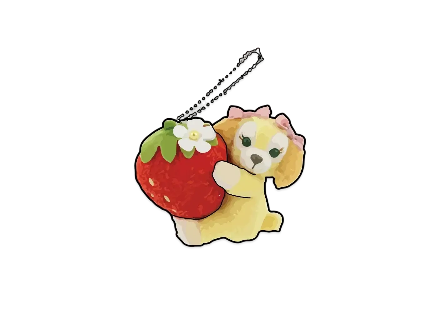 Disney Heartfelt Strawberry Gift Stuffed Animal Charm Cookie "Multi"