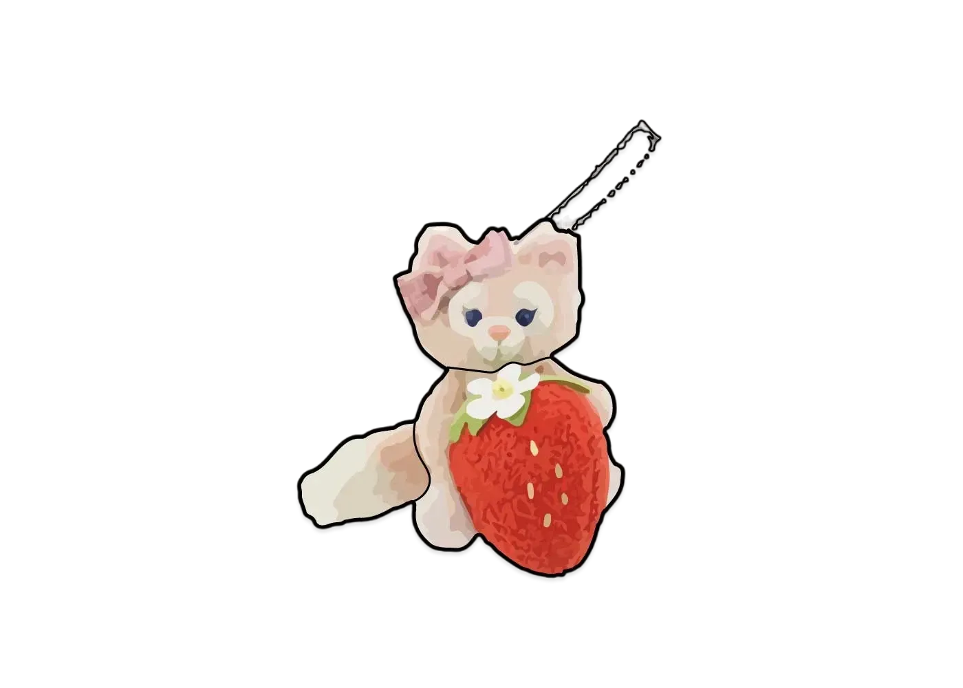 Disney Heartfelt Strawberry Gift Stuffed Animal Charm Lina Bell "Multi"
