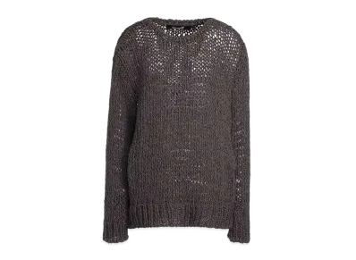 Ground Y Melange Silk Hand Knitted Pullover "Gray"