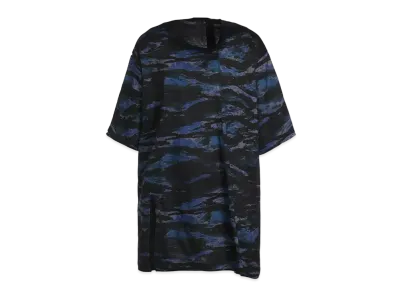 Ground Y Zebra Pattern Silkette Tuck Short Sleeve Big T-shirt "Blue"
