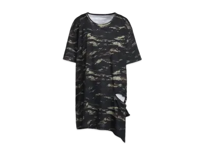Ground Y Zebra Pattern Cotton/modal Left Opening Short Sleeve T-shirt "Khaki"