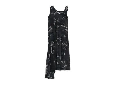 Ground Y Camouflage Pattern Cupra Chiffon Sleeveless Dress Type2 "Blue"