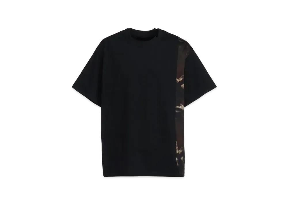 Ground Y Camouflage Pattern Silkette/Cotton Jersey Mixed T-shirt "Khaki"