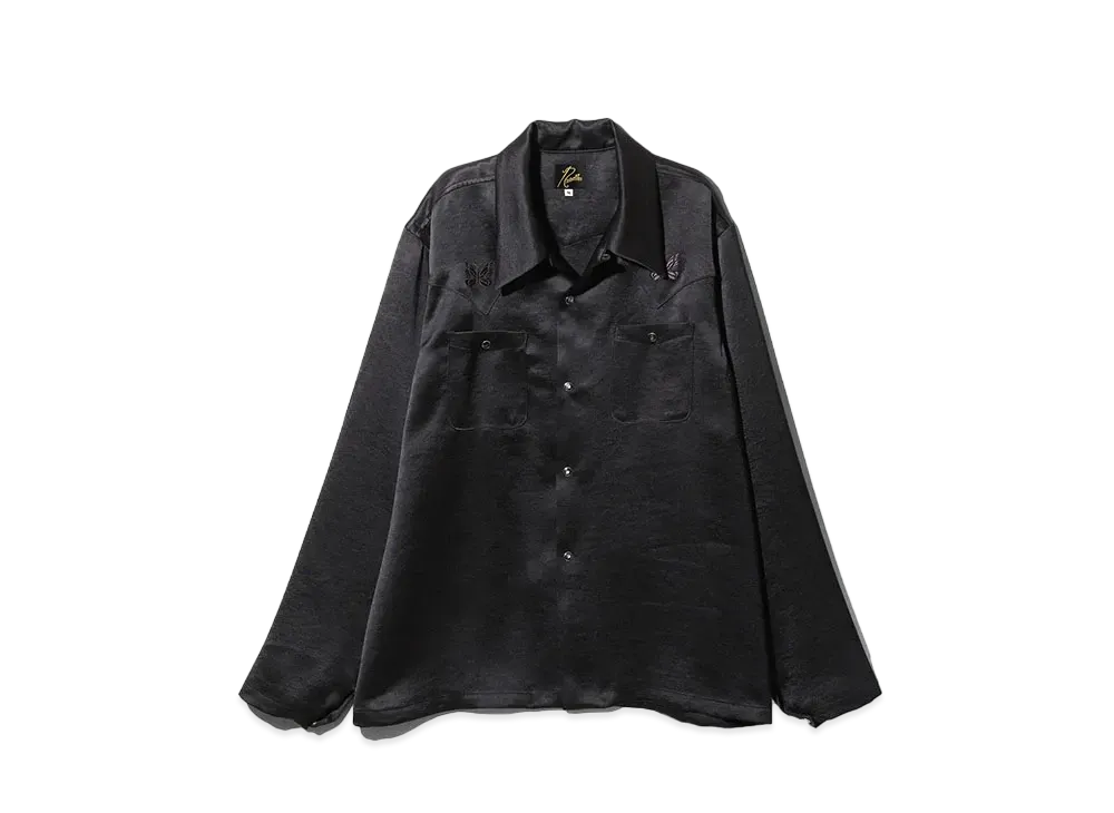 Needles L/S Cowboy One-Up Shirt - Poly Sateen "Purple"