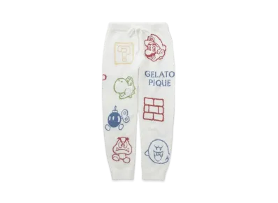 GELATO PIQUE x SUPER MARIO Ladies Baby Moco Assorted Jacquard Long Pants "Off White"