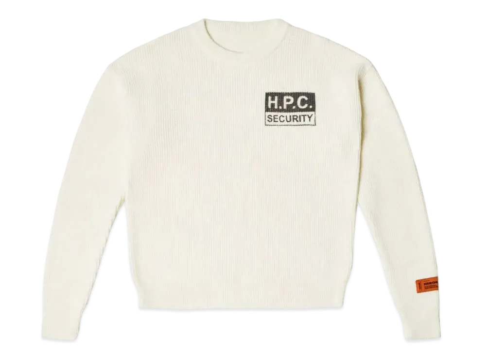 HERON PRESTON H.P.C Security Knit Crewneck "Ivory/Black"