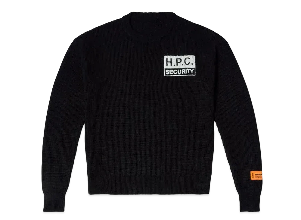 HERON PRESTON H.P.C Security Knit Crewneck "Black/White"