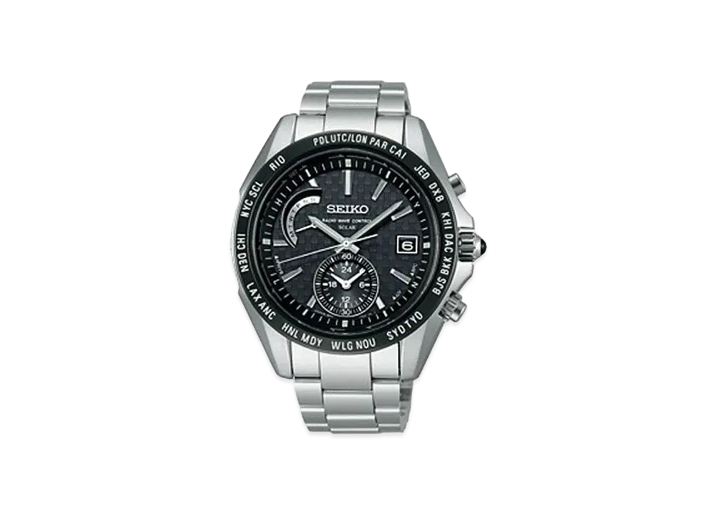 SEIKO Brights Solar Radio World Time "Black" SAGA119