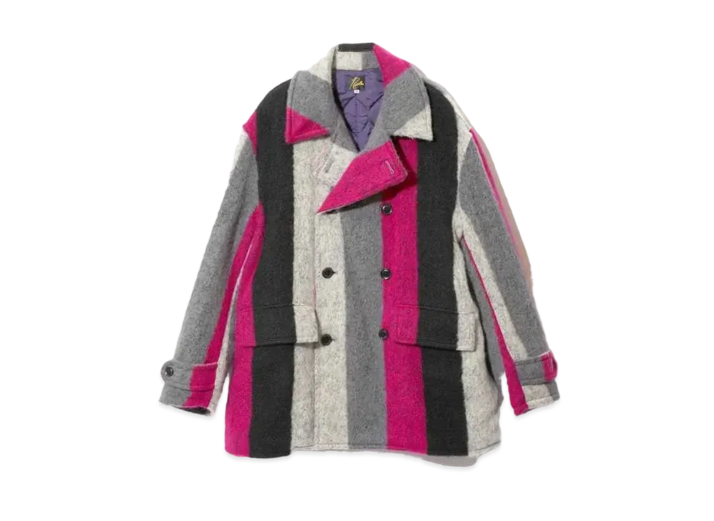 Needles Pea Coat - Shaggy Multi Stripe "Multi"