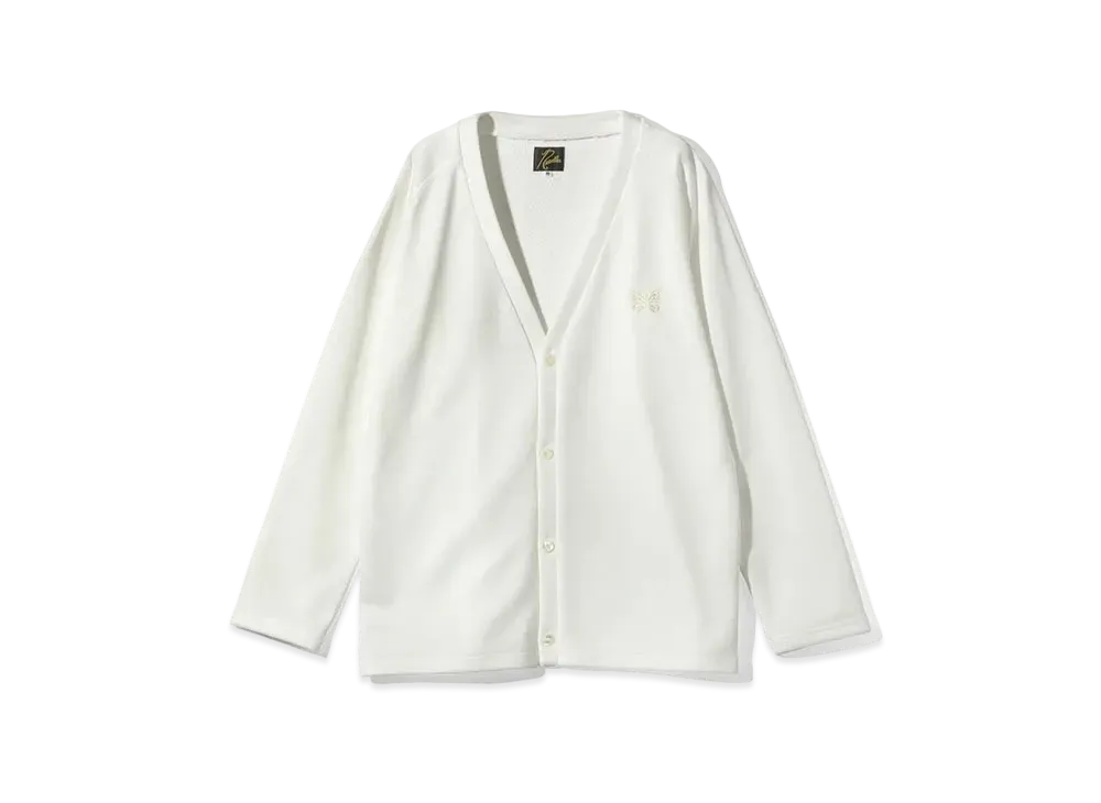 Needles V Neck Cardigan - C/Pe Bright Jersey "Off White"