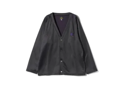 Needles V Neck Cardigan - C/Pe Bright Jersey "Egg Plant"