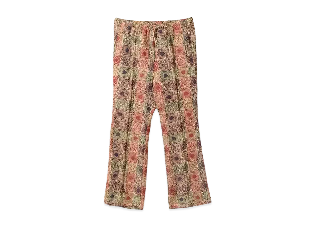 Needles String Boot-Cut Pant - Poly India Jq. "Orange"