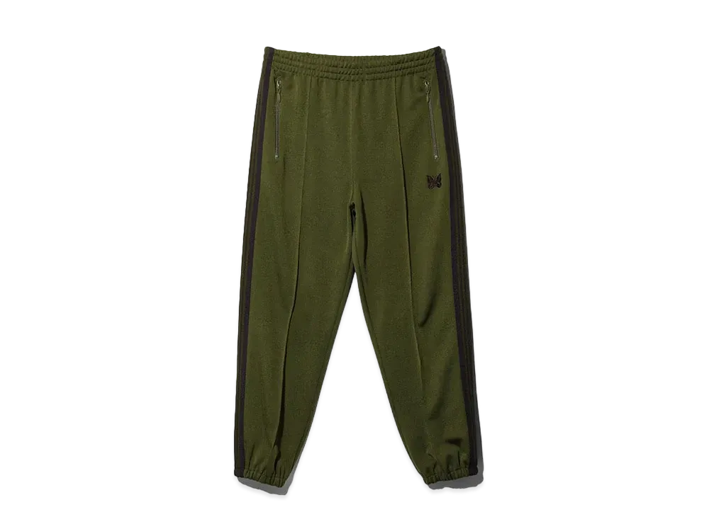 Needles Zipped Track Pant - Poly Smooth "Olive"