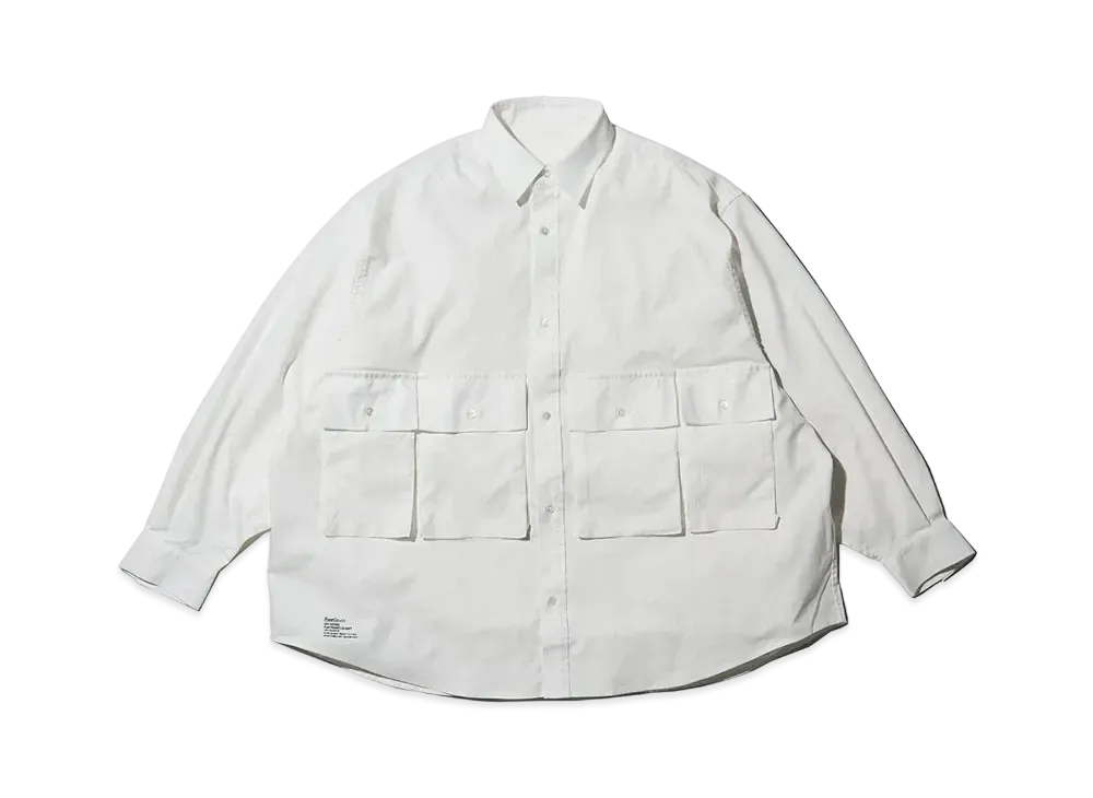 FreshService Dry Oxford Flap Pocket L/S Shirt "White"