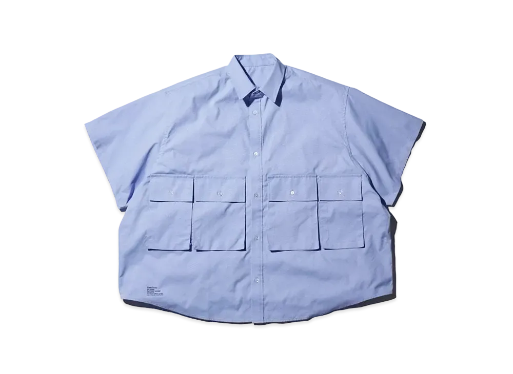FreshService Dry Oxford Flap Pocket S/S Shirt "Blue"