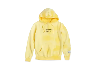 GALLERY DEPT. Sunfaded Center Logo Hoodie "Yellow"