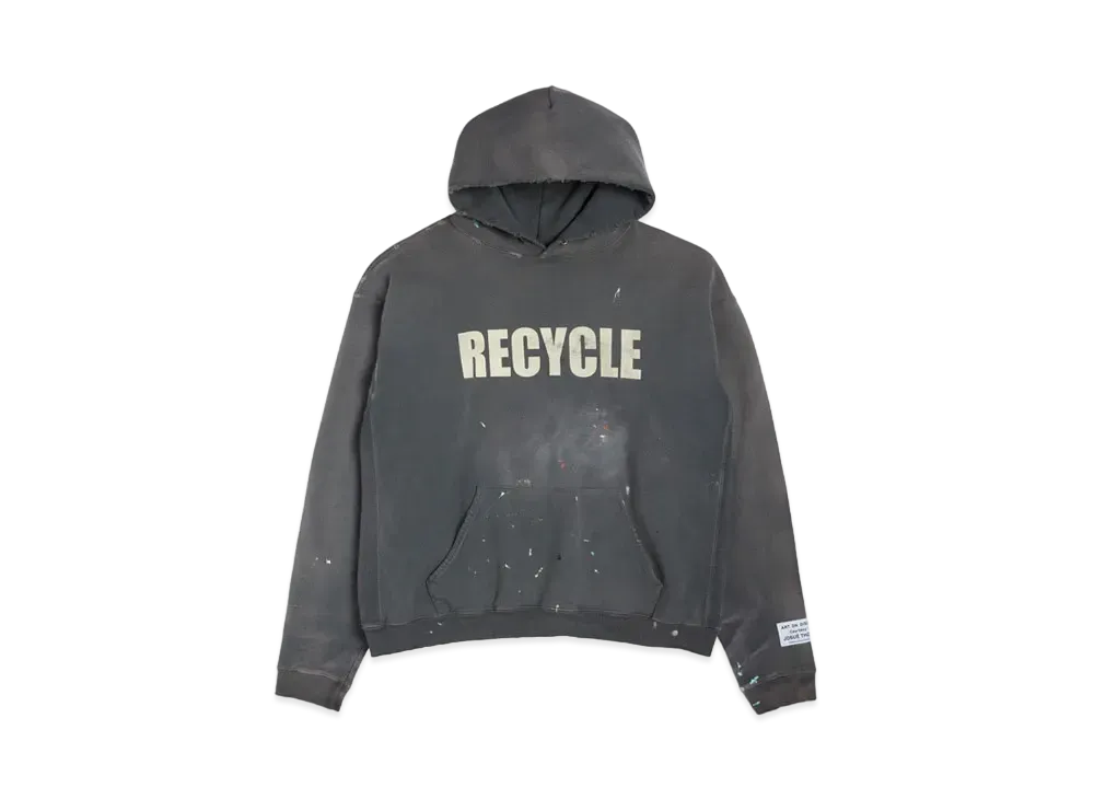 GALLERY DEPT. 90's Recycle Hoodie "Washed Black"