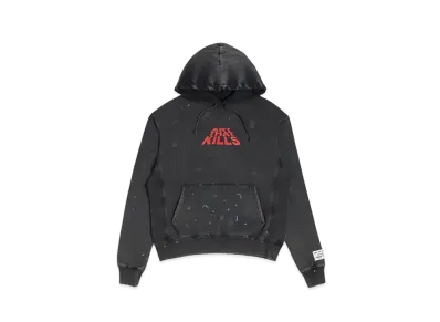 GALLERY DEPT. ATK Distressed Logo Hoodie "Faded Black"