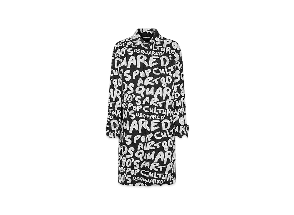 Dsquared2 D2 Pop 80's Trench "Black/White"