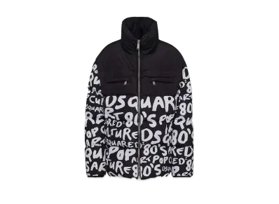 Dsquared2 D2 Pop 80's Puffer Jacket "Black/White"