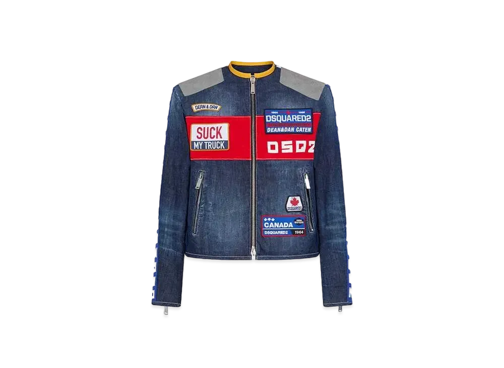 Dsquared2 Zipped Denim Jacket "Navy"