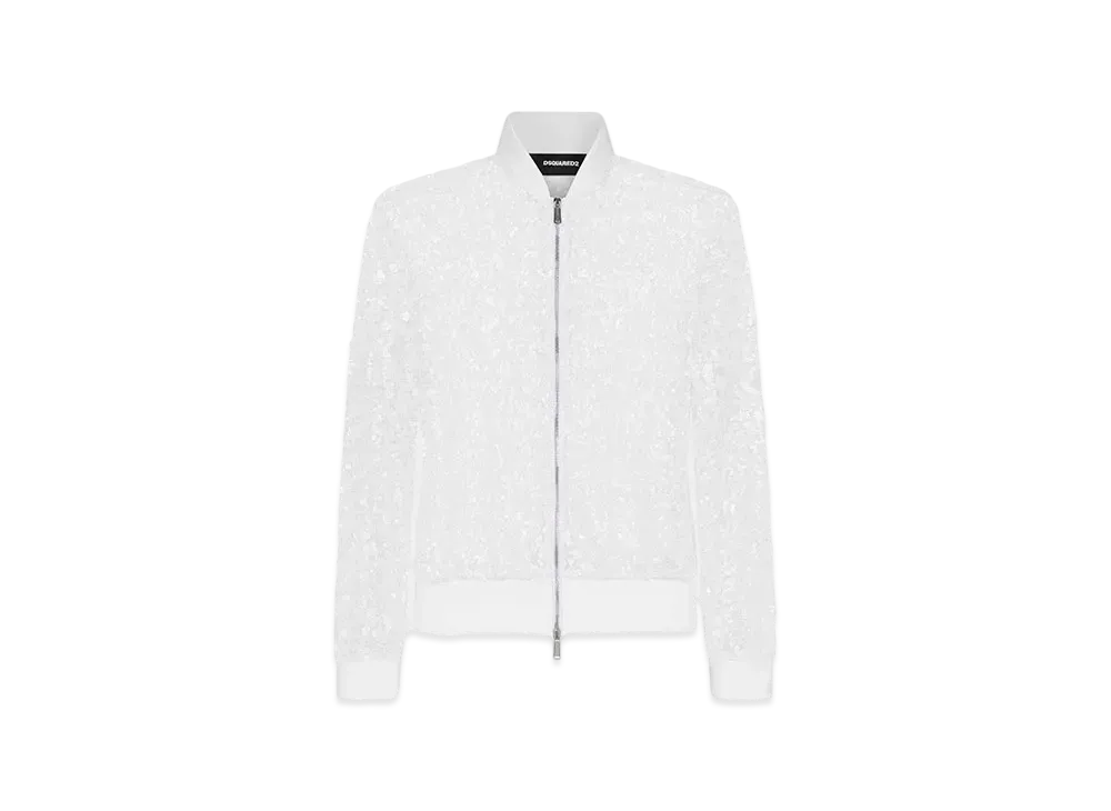 Dsquared2 D2 Blossoms Evening Bomber "White"