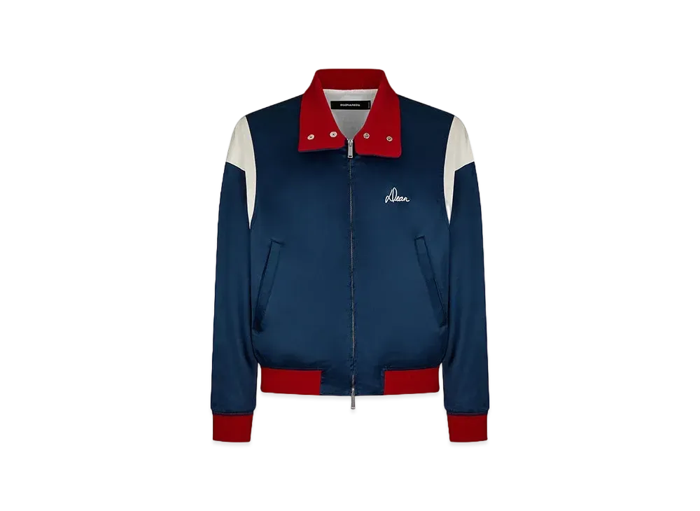 Dsquared2 Owling Satin Bomber "Navy"