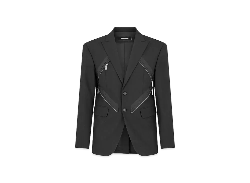 Dsquared2 Diamond Zipped Blazer "Black"