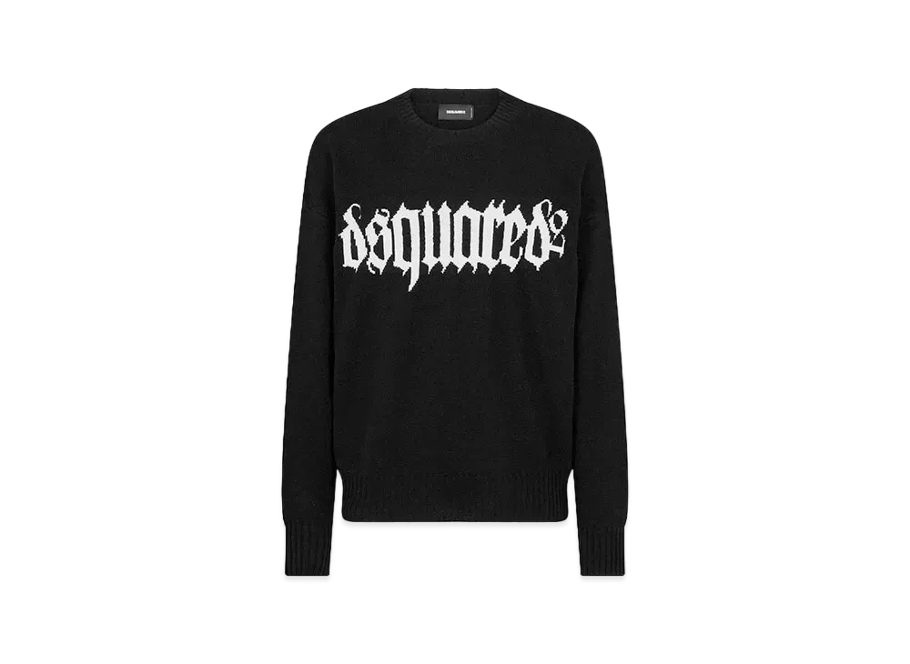 Dsquared2 Gothic Knit Crewneck Pullover "Black/White"