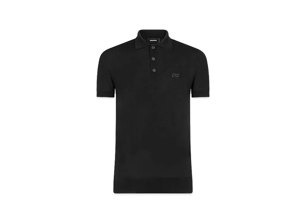 Dsquared2 D2 Knit Polo Shirt "Black"