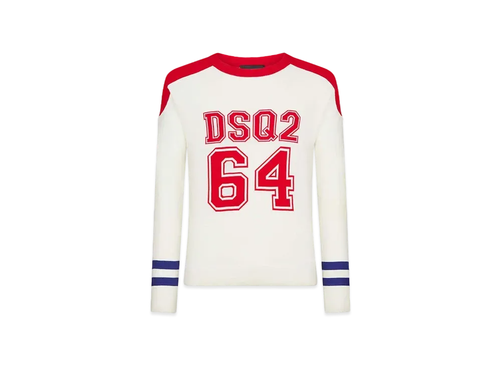 Dsquared2 Dsq2 64 Knit Crewneck Pullover "White"