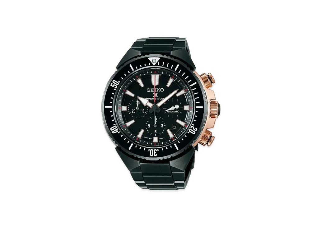 SEIKO Prospex Diver Scuba Transocean Chronograph Rising Wave Collaboration "Black" SBEC002
