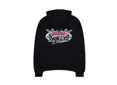 9090 King Logo Rhinestone Hoodie "Black"
