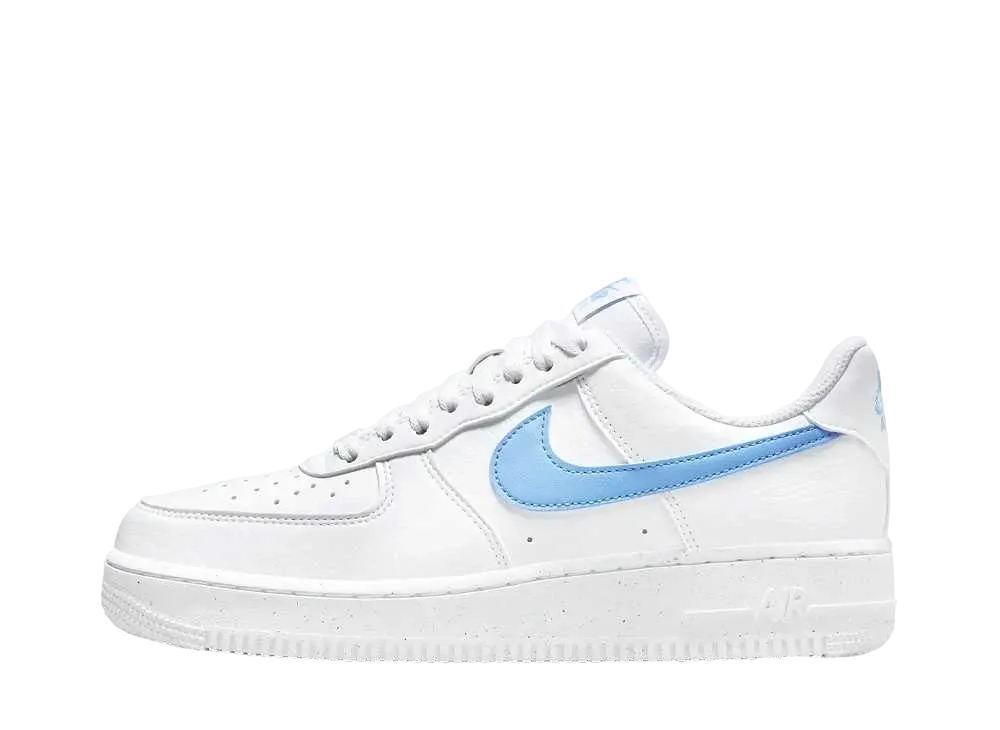 Nike Women's Air Force 1 '07 Next Nature "White/University Blue/White Volt"