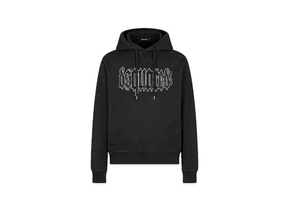 Dsquared2 Gothic Cool Fit Hoodie Sweatshirt "Black"