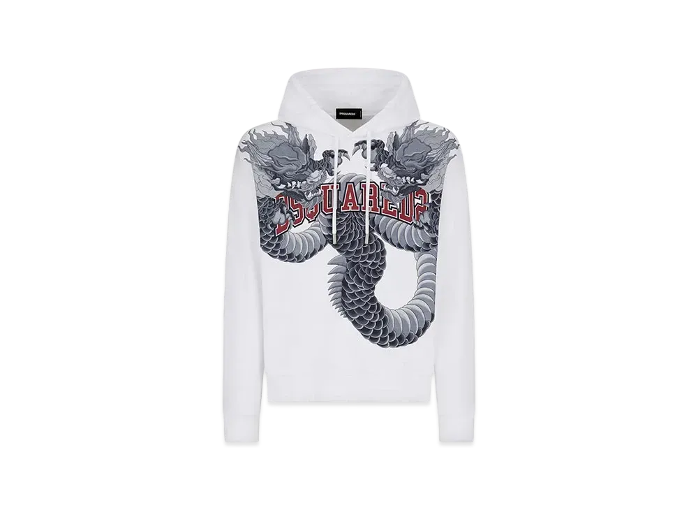 Dsquared2 Regular Fit Hoodie Sweatshirt "White"