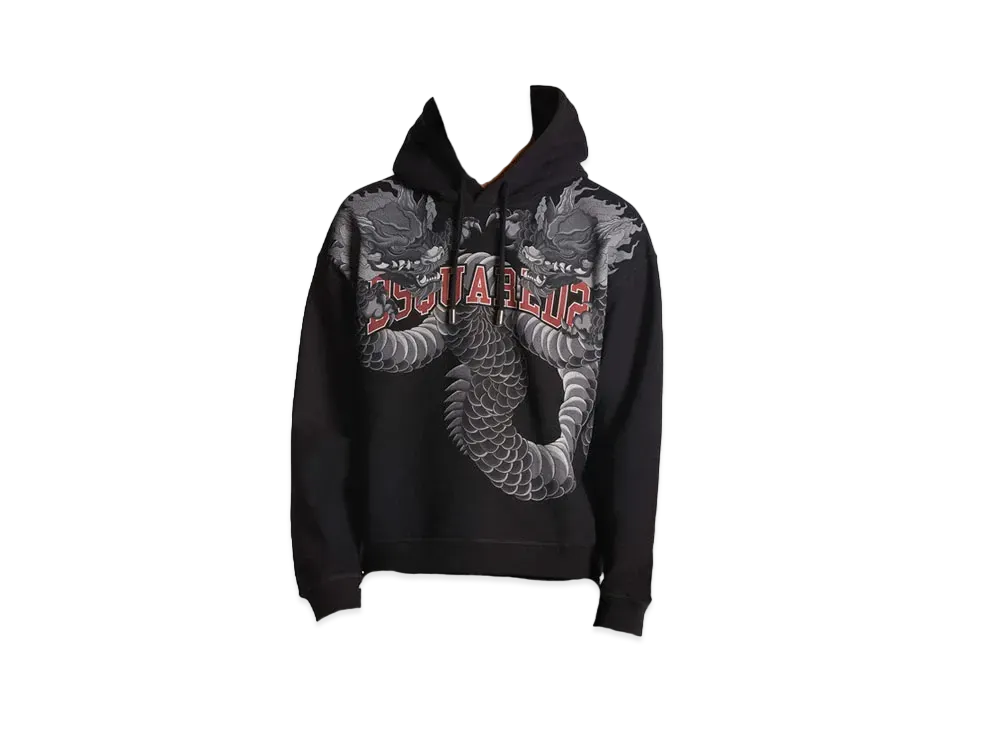 Dsquared2 Regular Fit Hoodie Sweatshirt "Black"