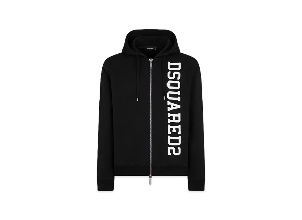 Dsquared2 Cool Fit Zip Hoodie Sweatshirt "Black"