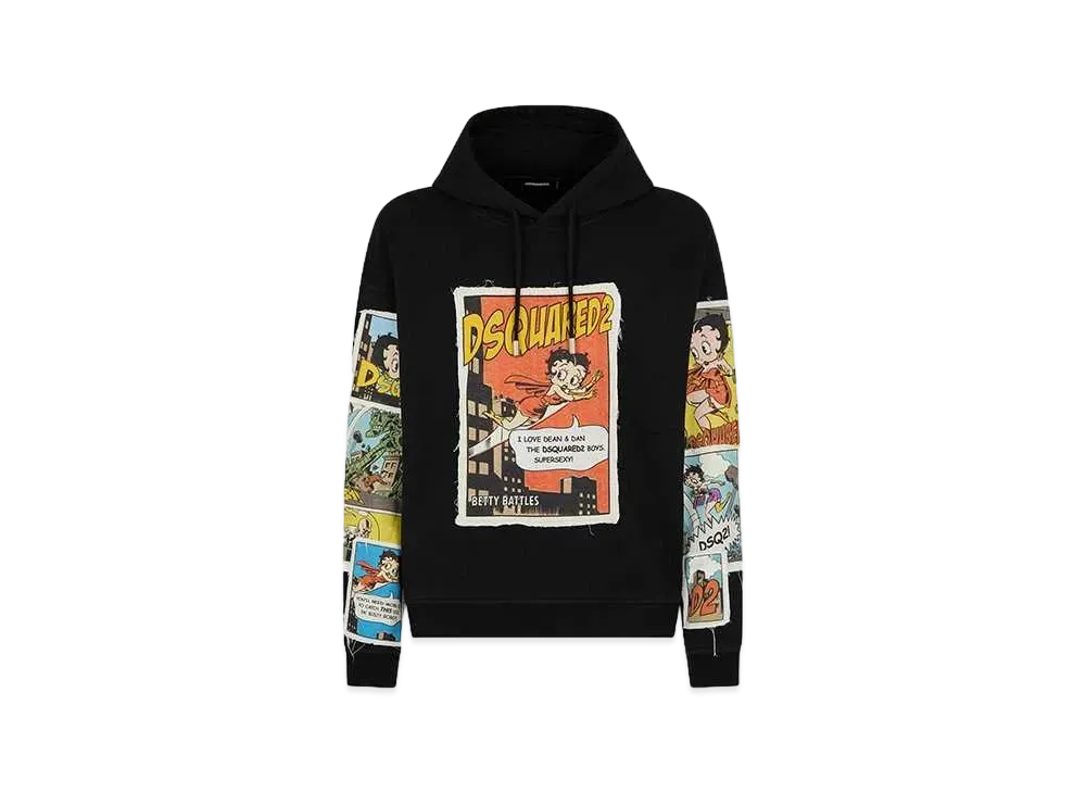 Dsquared2 Betty Boop Regular Fit Hoodie Sweatshirt "Black"